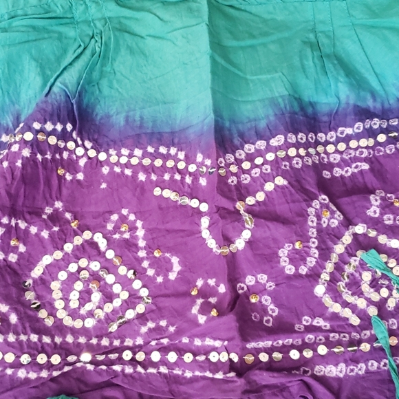 2 pc Purple & Teal BoHo style outfit - M/L - Picture 5 of 8